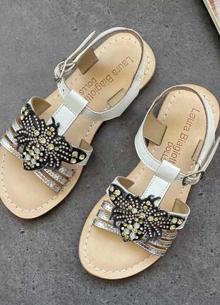 Кожаные босоножки девочке laura biagiotti