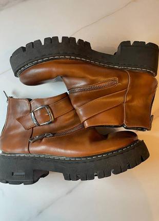 Кожаные рыжие ботинки 36 размер 3447