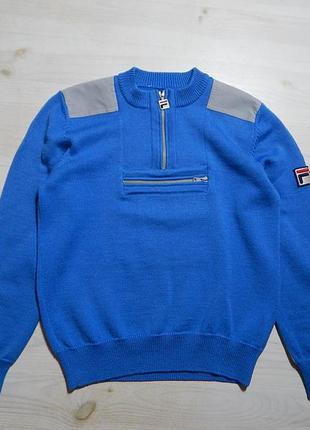 Вінтажний светр vintage fila half zip sweater