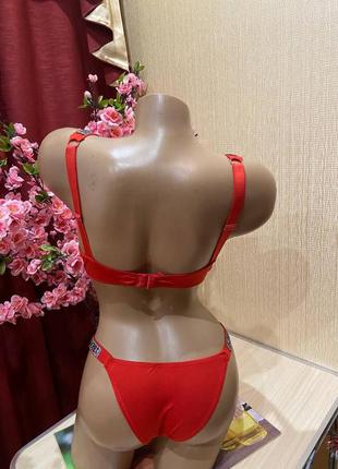 Красное нижнее белье с пуш-ап victoria's secret оригинал 38b xl3 фото