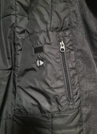 Утепленное полупальто парка куртка пальто the north face primaloft со съемным меховым воротником9 фото