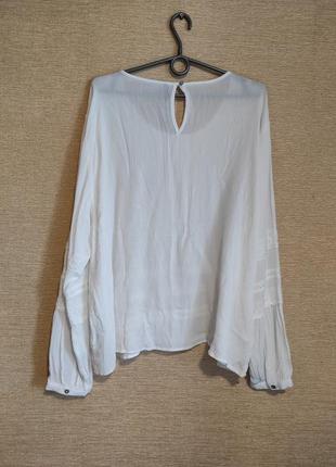 Белая блуза блузка рубашка сорочка с кружевом5 фото