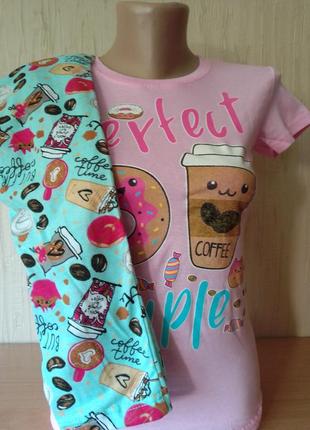 Детская пижама пончик для девочки с штанишками 4-6 лет2 фото