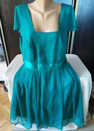 Шикарне плаття від holly willoughby, кольору морської хвилі. розмір 20.