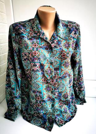 Красивая винтажная блуза из искусственного шелка paul separates