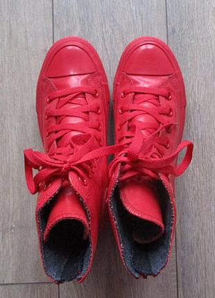 Converse hi-rise red (36,5) резиновые кеды женские3 фото