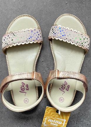 Кожаные босоножки девочке mtng (испания) 2