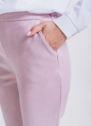 Женские брюки из трикотажа под замшу4 фото