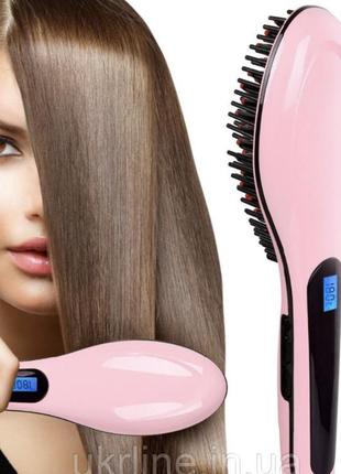 Расческа для выпрямления волос fast hair straightener, электрический выпрямитель1 фото