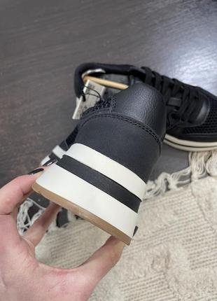 Кросівки кроси кроссовки чорні зара zara базові на платформі4 фото