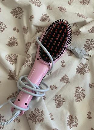 Расческа для выпрямления волос fast hair straightener, электрический выпрямитель