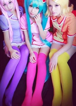 Чулки стиль lolita косплей карамельных цветов2 фото