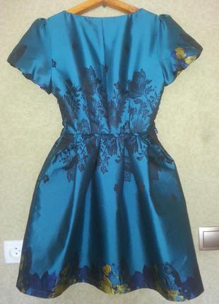 Обьемное платье метализированый хамелеон с вышивкой вечер ,выпускной2 фото
