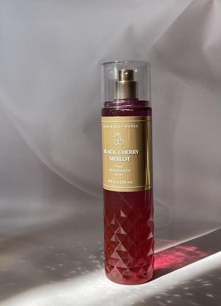 Парфумований спрей black cherry merlot, bath and body works , сша