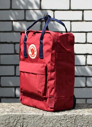 Бордовый рюкзак kanken classic унисекс2 фото