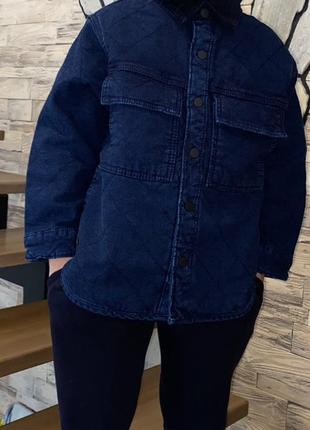 Zara сорочка,утеплена рубашка,джинсова курточка zara6 фото