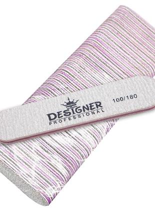 Пилочки для ногтей designer 100/180 короткие (50 шт)