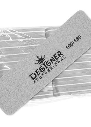 Міні баф прямокутник designer 90*26 мм 100/180 сірий (20 шт.)