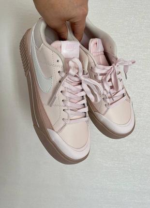 Nike court legacy кеди кросівки найк пастельні рожеві демі весна літо осінь топ якість стильные пастельные пудра розовые кеды кроссовки качество7 фото