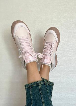 Nike court legacy кеди кросівки найк пастельні рожеві демі весна літо осінь топ якість стильные пастельные пудра розовые кеды кроссовки качество4 фото