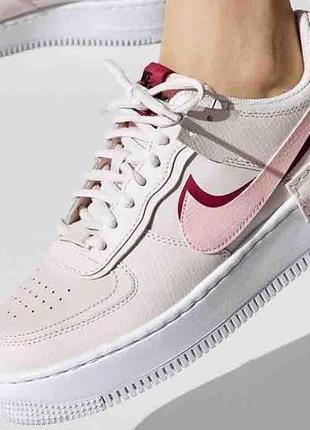 Белые кожаные кроссовки найк эйр форс женские nike air force shadow phantom 36