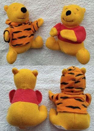 М'які іграшки ведмедик вінні пух, кенгуру, тигр, міні-книжки на англійській мові
