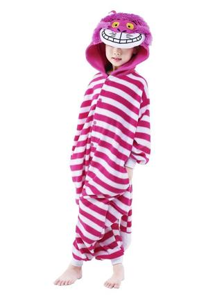 Пижама костюм кигуруми детский для мальчиков и девочек чеширский кот 110