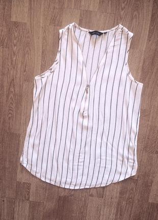 Черно-белая блуза new look в полоску