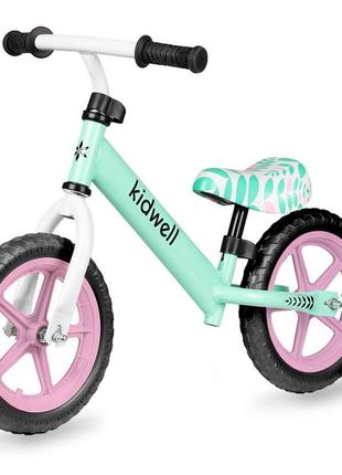 Детский беговел - велосипед kidwell rebel  для детей 3-4 года. цвет ментоловый2 фото