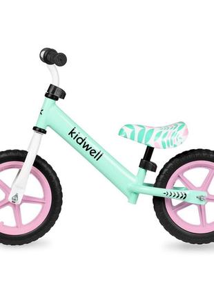 Дитячий біговел - велосипед kidwell rebel для дітей 3-4 роки. колір ментоловий4 фото