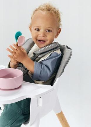 Дитячій стільчик для годування lionelo koen grey stone | стілець для годування дитини8 фото