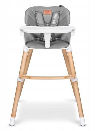 Дитячій стільчик для годування lionelo koen grey stone | стілець для годування дитини10 фото