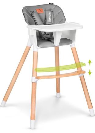 Дитячій стільчик для годування lionelo koen grey stone | стілець для годування дитини5 фото