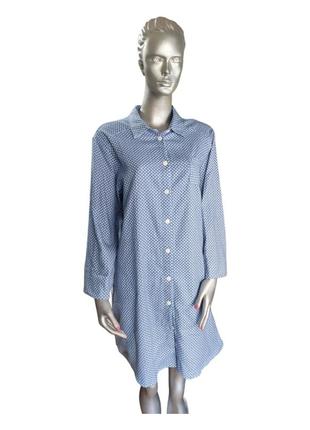 Фланелевая туника - платье р. 44 женская голубая2 фото