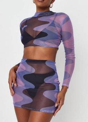 Сіточка топ на довгий рукав+ плаття