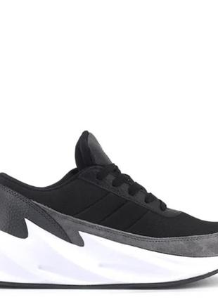 Мужские кроссовки черные adidas sharks кожа 41-45 размер f338532 фото