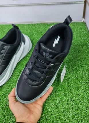 Мужские черные кроссовки adidas sharks кожа 41-46 размер f338573 фото