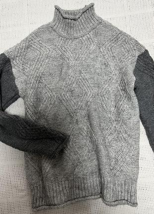 Дуже красивий трендовий теплий вʼязаний акриловий светр від marks&spencer3 фото