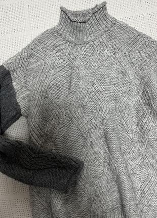 Дуже красивий трендовий теплий вʼязаний акриловий светр від marks&spencer4 фото