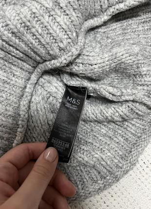 Дуже красивий трендовий теплий вʼязаний акриловий светр від marks&spencer6 фото