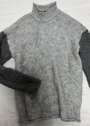 Дуже красивий трендовий теплий вʼязаний акриловий светр від marks&spencer2 фото