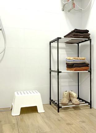 2 в 1 - сушилка для белья и обуви - jira з-х уровневая напольная небольшая сушилка для одежды в ванную9 фото