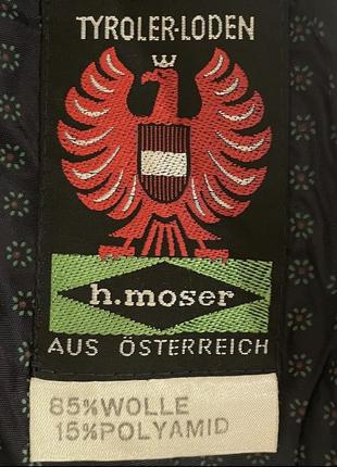 Австрія тірольський вінтажний вовняний теплий кардиган жакет піджак блейзер з вовни louden h.moser8 фото