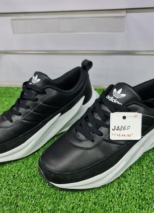 Мужские черные кроссовки adidas sharks кожа 43 размер f33860
