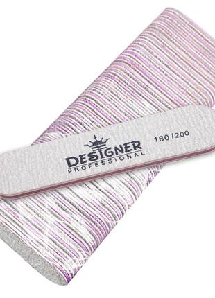 Пилочки для нігтів designer 180/200 короткі (50 шт)