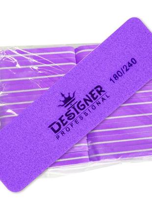 Міні баф прямокутник designer 90*26 мм 180/240 фіолетовий (20 шт)