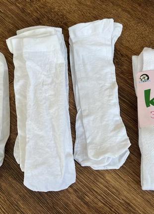 Дитячі білі прозорі носочки з візерунками