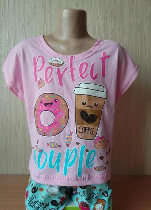 Детская пижама пончик для девочки с шортами 4-6 лет5 фото