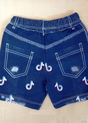 Стильные и модные шорты джинс tik tok для девочки 3, 4, 5, 6, 7 лет2 фото