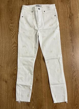 Жіночі штани, джинси білі abercrombie & fitch